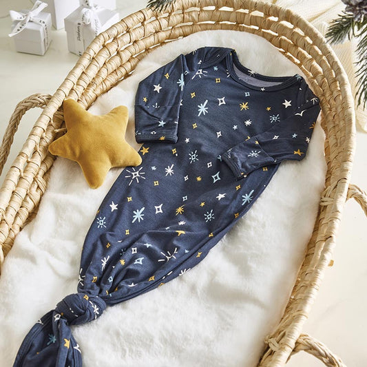 Knotted Gown - Stars 0-3mo
