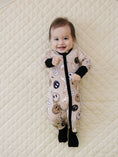Load image into Gallery viewer, Bamboo Zip Romper | Latte Rad Vibes
