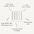 Load image into Gallery viewer, Silicone Replacement Straws - 5 Pack
