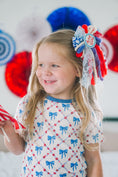 Load image into Gallery viewer, Red White & Bows 2pc Bamboo Pajamas
