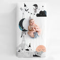 Load image into Gallery viewer, The Moon's Birthday Standard Size Crib Sheet
