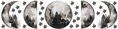 Load image into Gallery viewer, "I Love You to the Moon and Back" - Full Moon and Stars - Fabric Nursery Wall Art Decals
