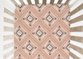 Load image into Gallery viewer, Abstract Peach Diamond Patterns - Minky / Jersey Crib Sheets
