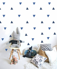Load image into Gallery viewer, Abstract Equilateral Triangles - Fabric Nursery Wall Art Decals
