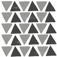 Load image into Gallery viewer, Abstract Equilateral Triangles - Fabric Nursery Wall Art Decals
