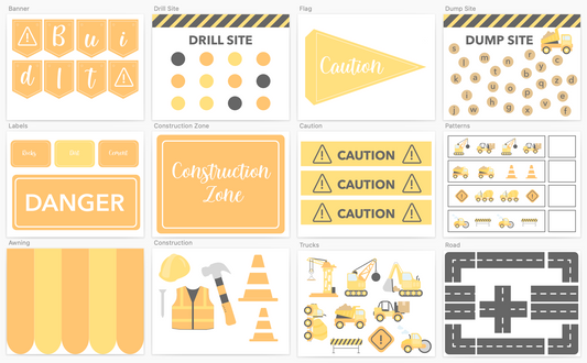 Construction Printable Dramatic Play Kit