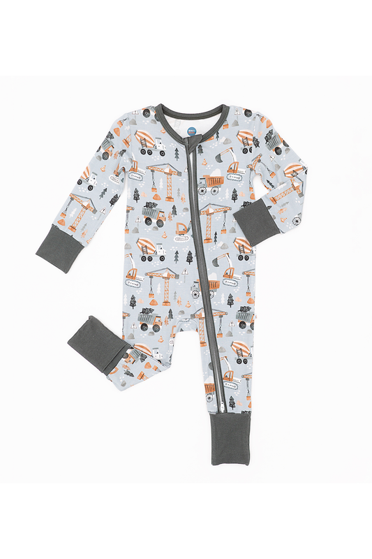 Bamboo One Piece Zip Pajama - Mason