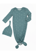 Load image into Gallery viewer, Bamboo Knotted Baby Gown – Starlit Sky
