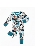 Load image into Gallery viewer, Bamboo One Piece Zip Pajama - Into the Wild
