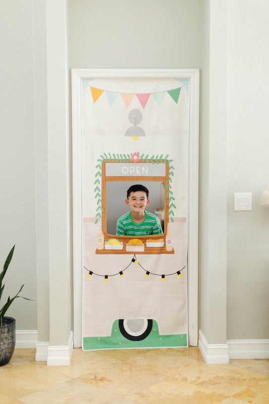 Camper Food Truck & Kitchen Doorway Storefront | Pretend Play Toy for Kids