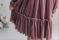 Load image into Gallery viewer, Alexa Dusty Rose Smocked Velvet Dress

