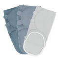 Load image into Gallery viewer, Easy Swaddle Blankets with Zipper in Stone, Pacific Blue, Nomadic Blue
