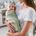 Load image into Gallery viewer, Muslin Swaddle Blanket in Sage & Blush, 2 Pack
