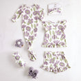 Load image into Gallery viewer, Knotted Gown - Purple Floral
