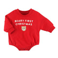 Load image into Gallery viewer, Sweatshirt Romper - Beary First Christmas
