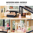 Load image into Gallery viewer, Tiny Land® Sweetwood Edge Dollhouse & Wooden Dollhouse Garage
