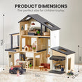 Load image into Gallery viewer, Sweet Family Gift Set: Black Dollhouse & Dollhouse Garage & Extra Dolls Set

