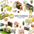 Load image into Gallery viewer, Tiny Land® Sweetwood Edge Dollhouse - Green & Pink
