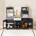 Load image into Gallery viewer, Tiny Land® Iconic Wooden Play Kitchen – Black Pretend Cooking Set for Kids

