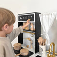Load image into Gallery viewer, Tiny Land® Iconic Wooden Play Kitchen – Black Pretend Cooking Set for Kids
