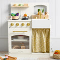 Load image into Gallery viewer, Tiny Land® Wooden Play Kitchen for Toddlers - Honey Kitchenette Pretend Cooking Set
