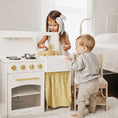 Load image into Gallery viewer, Tiny Land® Wooden Play Kitchen for Toddlers - Honey Kitchenette Pretend Cooking Set
