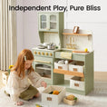 Load image into Gallery viewer, Tiny Land® Wooden Play Kitchen with Storage for Creative Toddlers
