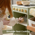Load image into Gallery viewer, Tiny Land® Wooden Play Kitchen with Storage for Creative Toddlers
