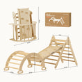 Load image into Gallery viewer, Tiny Land® Pikler Triangle 7-in-1 Montessori Climbing Set
