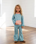 Load image into Gallery viewer, Teal Bow Lucy Hooded Set

