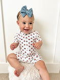 Load image into Gallery viewer, Red White & Blue Tulips Bamboo Shorty Pajamas

