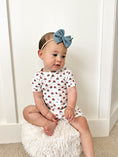 Load image into Gallery viewer, Red White & Blue Tulips Bamboo Shorty Pajamas
