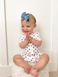 Load image into Gallery viewer, Red White & Blue Tulips Bamboo Shorty Pajamas
