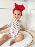 Load image into Gallery viewer, Red White & Blue Tulips Bamboo Shorty Pajamas
