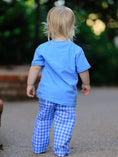 Load image into Gallery viewer, Fall Thanksgiving& Halloween Blue Pumpkin Smock Embroidery Baby Boy'Set
