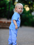 Load image into Gallery viewer, Fall Thanksgiving& Halloween Blue Pumpkin Smock Embroidery Baby Boy'Set
