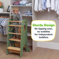 Load image into Gallery viewer, Adjustable Toddler Kitchen Tower with Safety Bars
