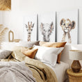 Load image into Gallery viewer, Cute Set of 3 Watercolor Jungle Animal Wall Art
