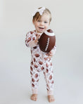 Load image into Gallery viewer, Bamboo Zip Romper | Game Day

