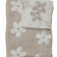 Load image into Gallery viewer, Taupe Daisy Plush Blanket
