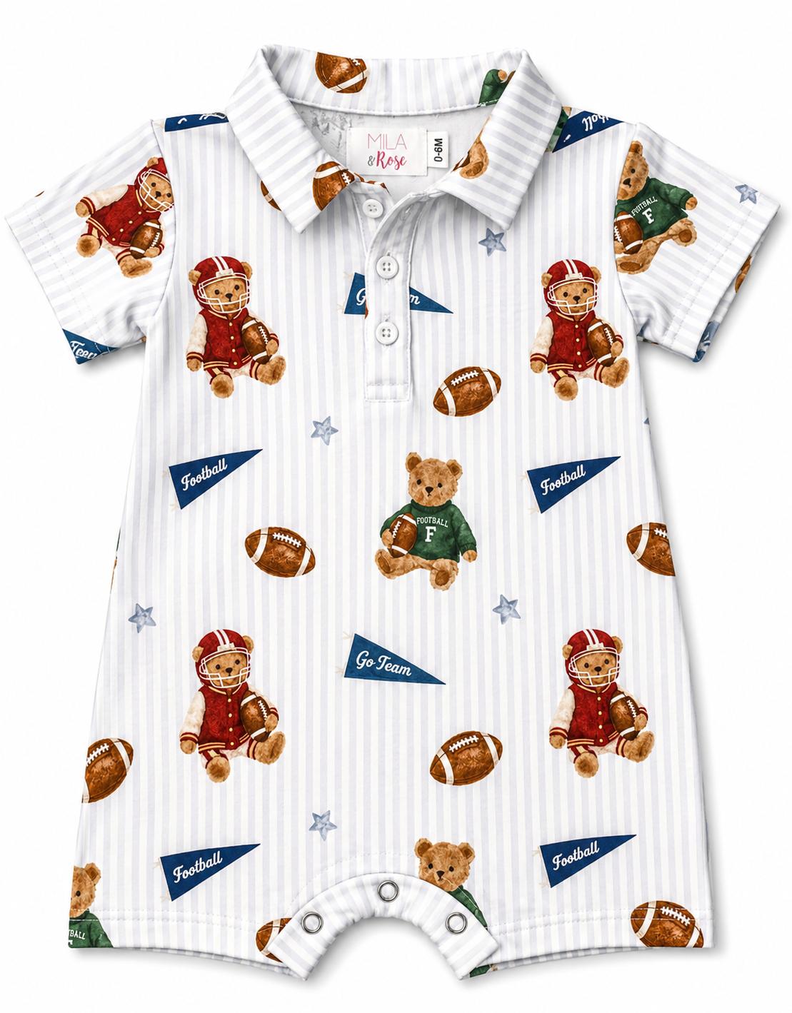 Varsity Bears Polo Shorty One-Piece