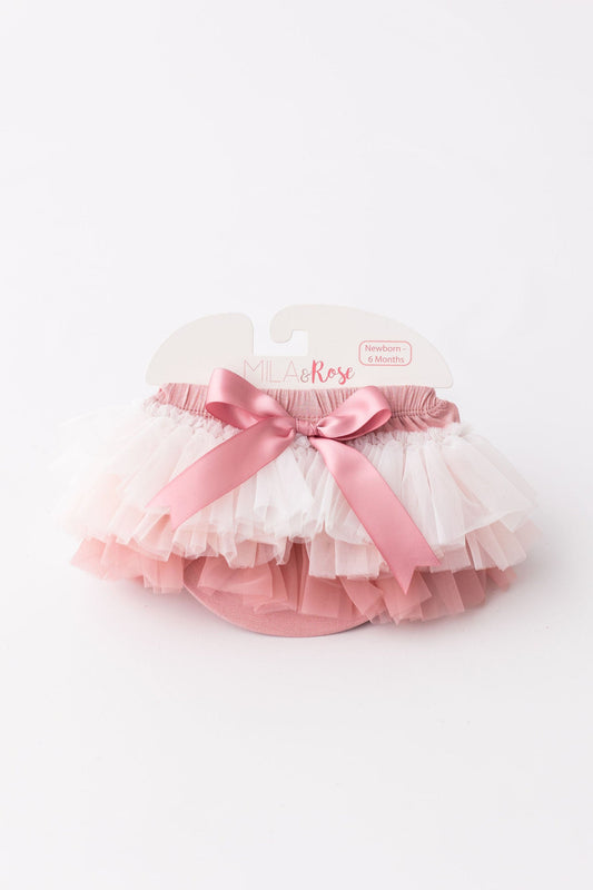 Vintage Pink Ombre Ruffle Tutu Bloomer