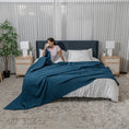 Load image into Gallery viewer, Adult Waffle Blankets in Neptune
