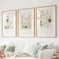Load image into Gallery viewer, Watercolor Set of 3. Colorful Wildflower Prints
