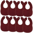 Load image into Gallery viewer, Muslin Bibs in Wine
