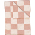 Load image into Gallery viewer, Pink Checkered Plush Blanket
