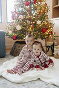 Load image into Gallery viewer, Red Stripe Collared Bamboo Set

