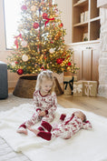 Load image into Gallery viewer, Holiday Toile Ribbed Bamboo Cozy Set
