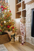 Load image into Gallery viewer, Holiday Toile Ribbed Bamboo Cozy Set
