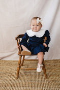 Load image into Gallery viewer, Navy Peter Pan Collar Pleated Skirt Set
